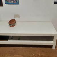 Mobile in legno, bianco, portaoggetti basso