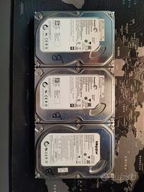 3 Hard Disk 500GB SATA 3,5 Seagate Maxtor testati