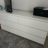 Cassettiera malm bianca