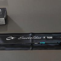 canna eging Daiwa Emeraldas X 80m e mulinello Abu 