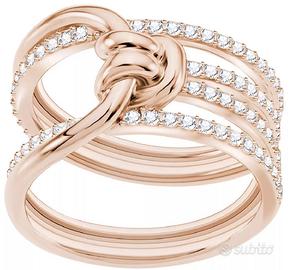 Anello Swarovski Fascia Rosa Nodo d'Amore 14