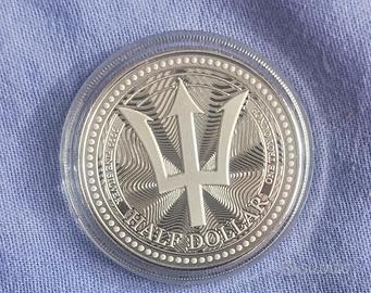 oncia argento Barbados 2025 tridente 