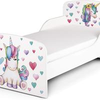 Letto/lettino per bambini in legno con materasso
