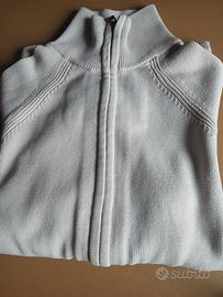 Cardigan in cotone con lampo 