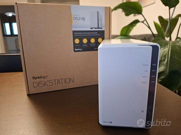 NAS Synology DS218J + 2 Hard Disk  1 TB ciascuno