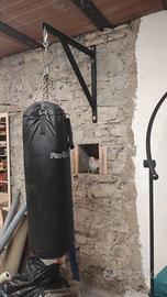 Sacco da boxe professionale 60 kg in pelle con sta