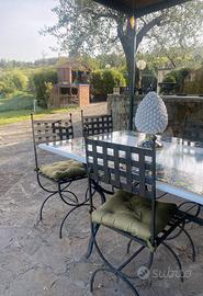 12 Sedie in ferro battuto