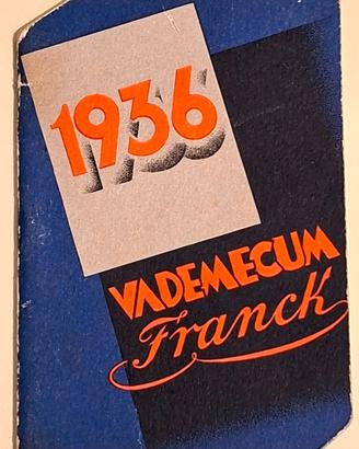 Raro Vademecum Franck 1936-Libretto Pubblicitario