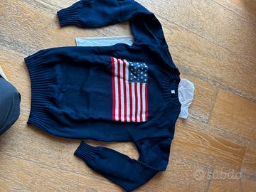 Maglione giricollo bandiera USA donna - Taglia S