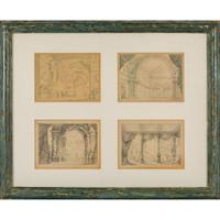 Antichi disegni di scenografie ( XIX sec)