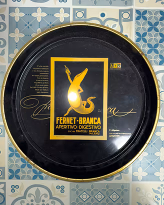 Vassoio Fernet branca vintage