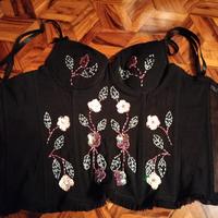 corpetto con paillettes ricamato a mano 