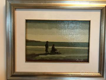 Olio su tela Ideale Monari l’Attesa