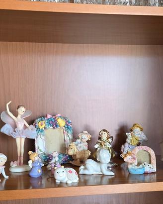 Lotto statuine decorative in porcellana/ceramica