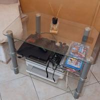 Tavolino porta TV in vetro
