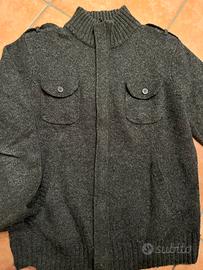 Maglione tipo militare con cerniera
