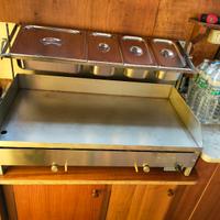griglia, barbecue, frytop inox a gas