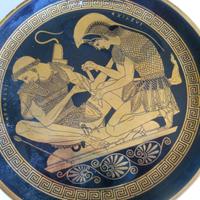 Piattino greco ceramica e oro