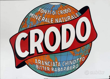Insegna tabella targa smaltata CRODO MONDO