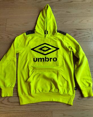 Felpa Umbro taglia 12 anni colore giallo fosforesc