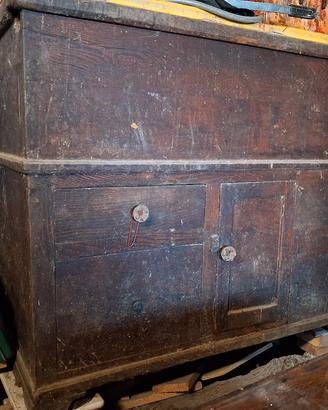 Madia di castagno vintage da ristrutturare
