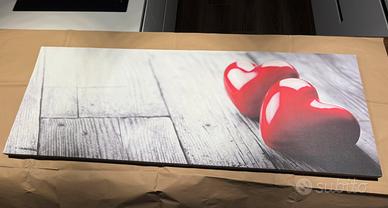 Quadro / stampa “Cuori” - 114x40