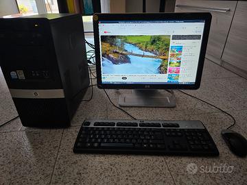 PC fisso HP Compaq + monitor e accessori