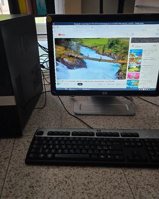 PC fisso HP Compaq + monitor e accessori