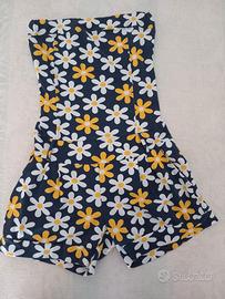 tutina pantalone. elasticizzata senza spalline 