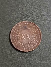 moneta 20 reis 1873  - portogallo 