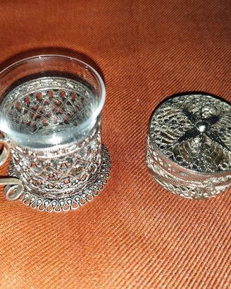 arredi per la casa in argento vintage filigranato