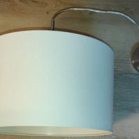 Lampada a sospensione in tessuto bianco