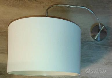 Lampada a sospensione in tessuto bianco