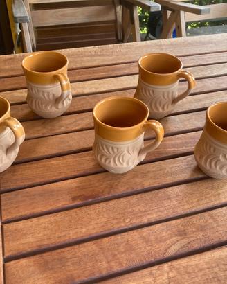 Set 6 Tazze in Terracotta Artigianale