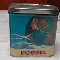 Scatola in latta Vintage "Fossil"