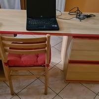 Scrivania 150x60 con cassettiera + sedia abbinata
