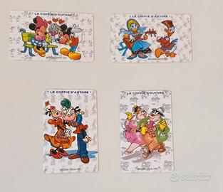 Set 4 schede telefoniche Disney Le Coppie d’Autore