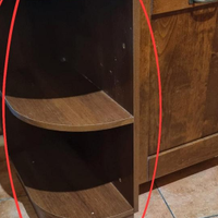 angoliera con tacco noce cucina Landini