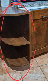 angoliera con tacco noce cucina Landini