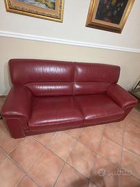 Divano letto in vera pelle