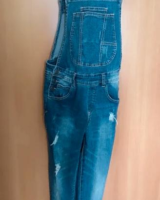 Salopette jeans vintage Y2K taglia M donna