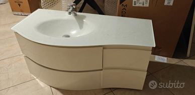 mobiletto bagno lavandino cristallo