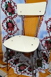Sedia Vintage Anni 60/70 Formica e Metallo