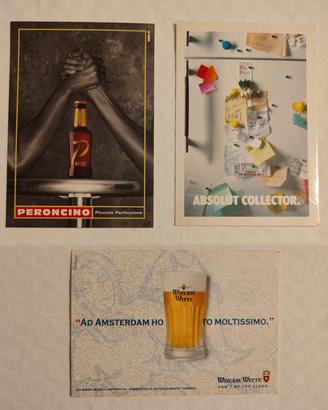 Cartoline da materiale pubblicitario vintage 