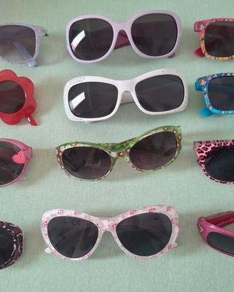 Stock 12 paia di occhiali da sole x bambine 