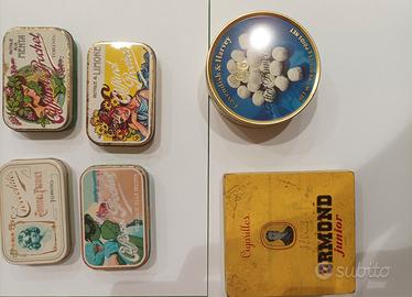 scatole porta caramelle,sigari,biscotti in metallo