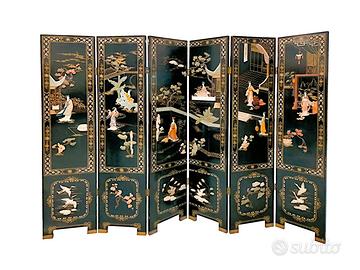 Elegante Paravento Giapponese a Sei Pannelli, 1920