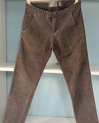 Pantaloni  jeckerson mille righe marrone