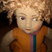 Antica bambola in panno  tipo Lenci