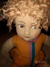 Antica bambola in panno  tipo Lenci